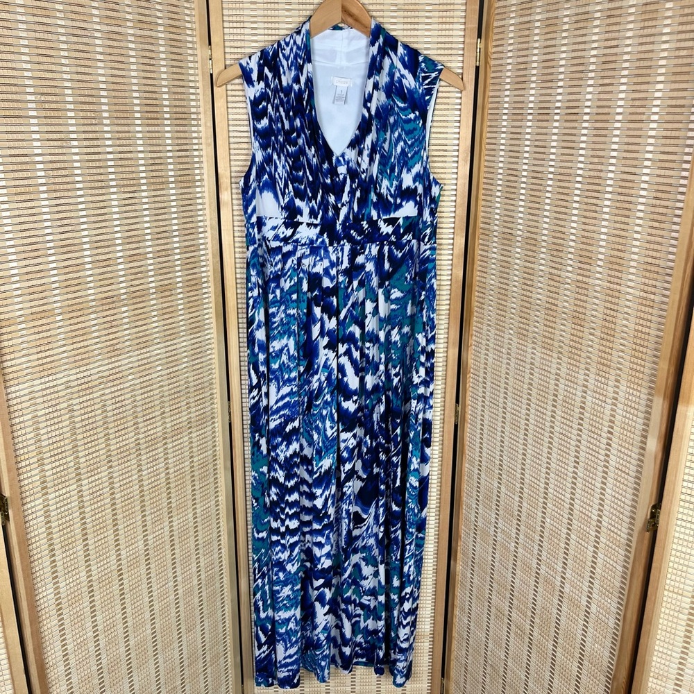 Chicos (1) Marbled Blue Maxi Dress